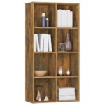 Bibliothèque/Buffet Chêne fumé 66x30x130 cm Bois d'ingénierie – Image 6