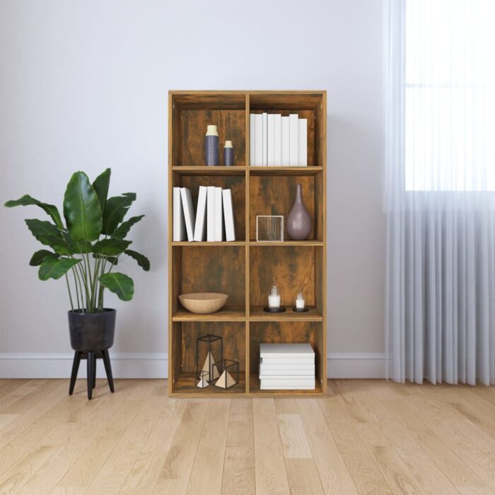 VXL8720286975114_m_en_hd_1.jpg Bibliothèque/Buffet Chêne fumé 66x30x130 cm Bois d'ingénierie – Image 1