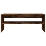 Table basse Chêne fumé 100x40x40 cm Bois d'ingénierie – Image 2