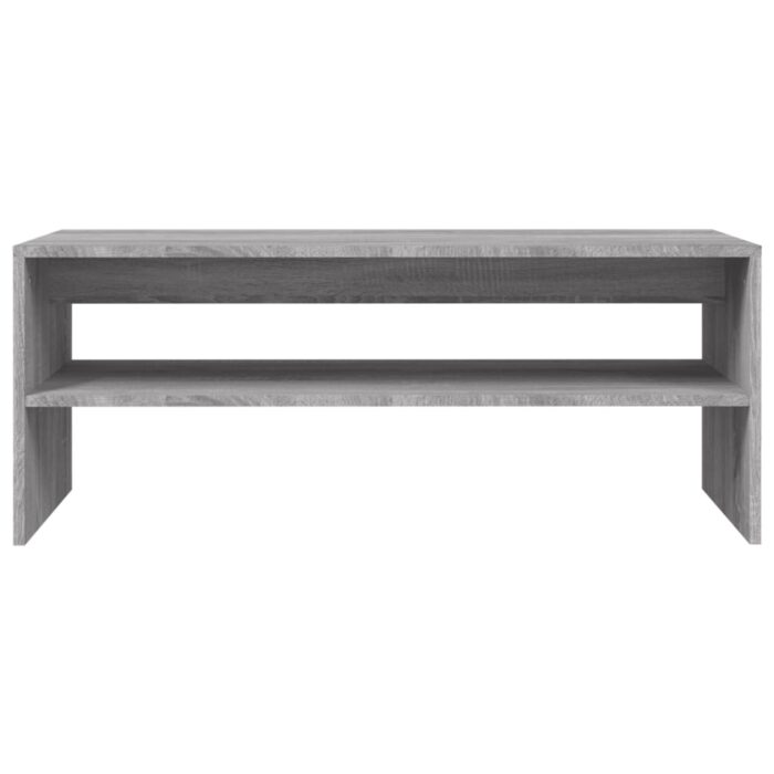 Table basse Sonoma gris 100x40x40 cm Bois d'ingénierie – Image 2