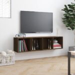 Bibliothèque/Meuble TV Chêne marron 143x30x36cm Bois ingénierie – Image 2