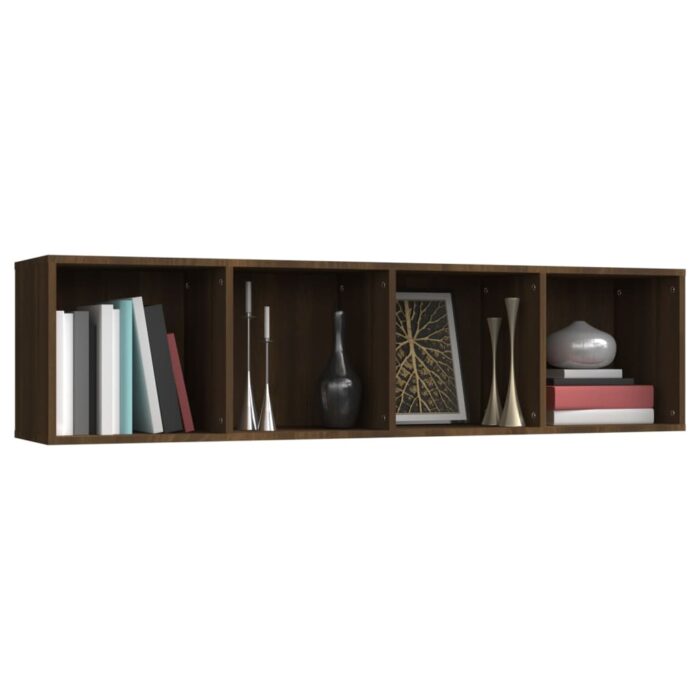 Bibliothèque/Meuble TV Chêne marron 143x30x36cm Bois ingénierie – Image 3