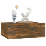 Table de chevet flottante Chêne fumé 40x30x15 cm – Image 2