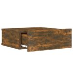 Table de chevet flottante Chêne fumé 40x30x15 cm – Image 5