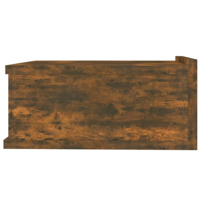 Table de chevet flottante Chêne fumé 40x30x15 cm – Image 6