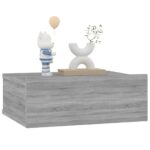 Table de chevet flottante Sonoma gris 40x30x15 cm – Image 2
