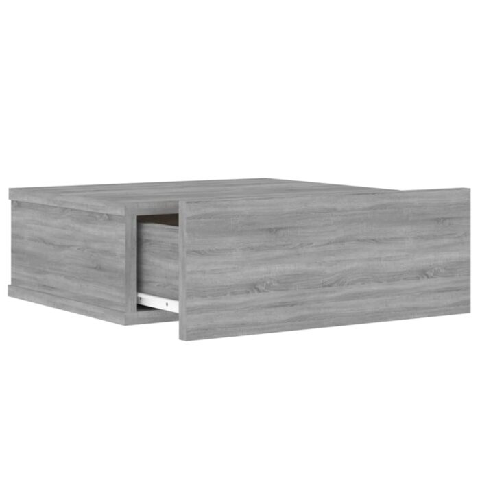 Table de chevet flottante Sonoma gris 40x30x15 cm – Image 5