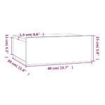 Tables de chevet flottantes 2 pcs Sonoma gris 40x30x15 cm – Image 10