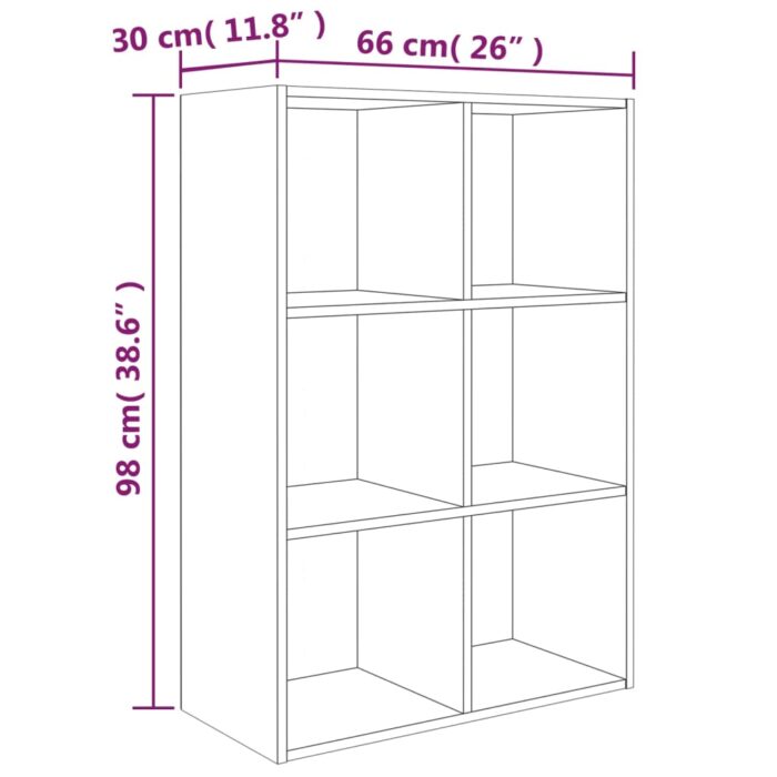 Bibliothèque/Buffet Chêne fumé 66x30x98 cm Bois d'ingénierie – Image 10