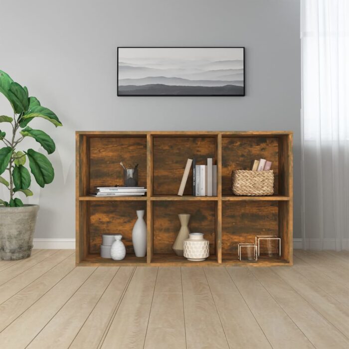 Bibliothèque/Buffet Chêne fumé 66x30x98 cm Bois d'ingénierie – Image 6