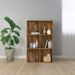 Bibliothèque/Buffet Chêne fumé 66x30x98 cm Bois d'ingénierie