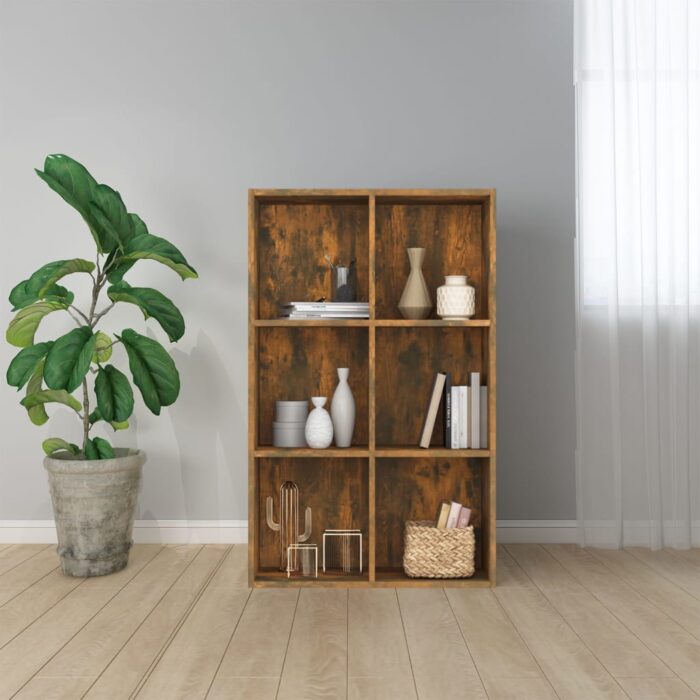 Bibliothèque/Buffet Chêne fumé 66x30x98 cm Bois d'ingénierie – Image 1