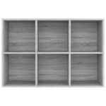 Bibliothèque/Buffet Sonoma gris 66x30x98 cm Bois d'ingénierie – Image 4