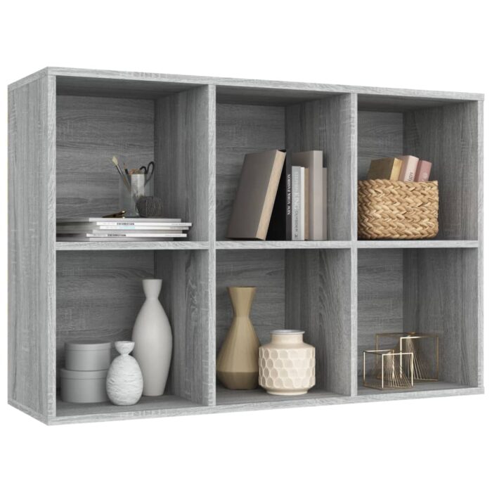 Bibliothèque/Buffet Sonoma gris 66x30x98 cm Bois d'ingénierie – Image 8