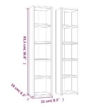 Armoires à CD 2 pcs Sonoma gris 21x16x93,5 cm Bois d'ingénierie – Image 4