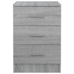 Table de chevet Sonoma gris 38x35x56 cm Bois d'ingénierie – Image 2