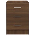 Table de chevet Chêne marron 38x35x56 cm Bois d'ingénierie – Image 2