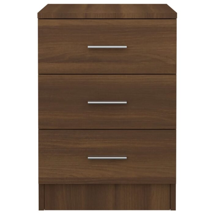 Table de chevet Chêne marron 38x35x56 cm Bois d'ingénierie – Image 2