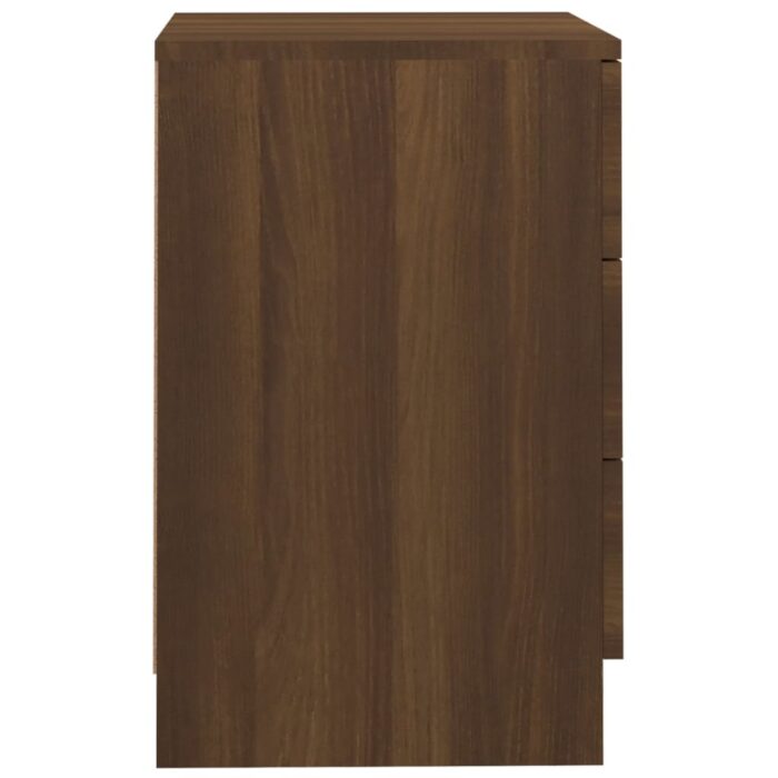 Table de chevet Chêne marron 38x35x56 cm Bois d'ingénierie – Image 3