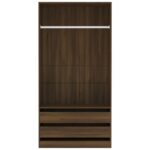Garde-robe Chêne marron 100x50x200 cm Bois d'ingénierie – Image 2