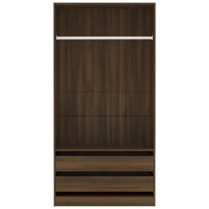 Garde-robe Chêne marron 100x50x200 cm Bois d'ingénierie – Image 2