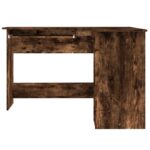 Bureau d'angle chêne fumé 120x140x75 cm bois d'ingénierie – Image 2