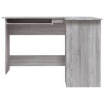 Bureau d'angle sonoma gris 120x140x75 cm bois d'ingénierie – Image 2