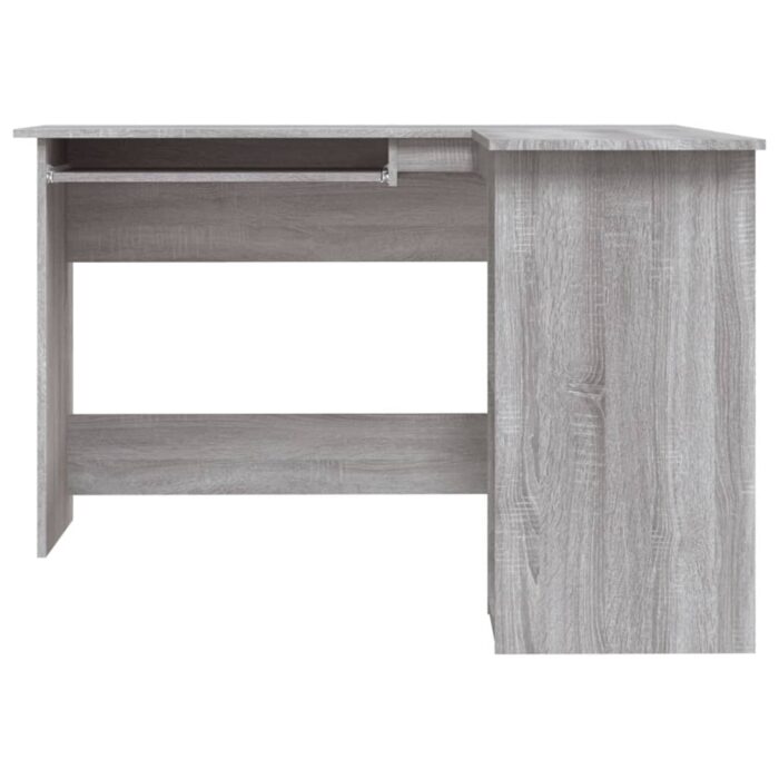 Bureau d'angle sonoma gris 120x140x75 cm bois d'ingénierie – Image 2