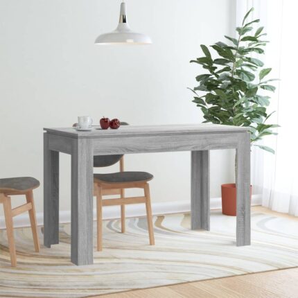 Table à dîner sonoma gris 120x60x76 cm bois d'ingénierie