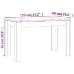 Table à dîner Chêne marron 120x60x76 cm bois d'ingénierie – Image 4