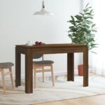 Table à dîner Chêne marron 120x60x76 cm bois d'ingénierie