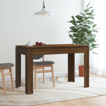 Table à dîner Chêne marron 120x60x76 cm bois d'ingénierie