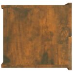 Table de chevet Chêne fumé 40x30x30 cm Bois d'ingénierie – Image 4