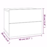 Table de chevet Chêne fumé 40x30x30 cm Bois d'ingénierie – Image 7