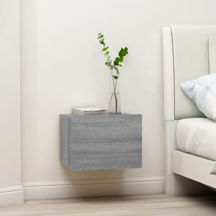 Table de chevet Sonoma gris 40x30x30 cm Bois d'ingénierie – Image 1