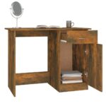 Bureau Chêne fumé 100x50x76 cm Bois d'ingénierie – Image 3