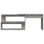 Bureau d'angle Sonoma gris 200x50x76 cm Bois d'ingénierie – Image 3