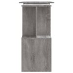 Bureau d'angle Sonoma gris 200x50x76 cm Bois d'ingénierie – Image 5