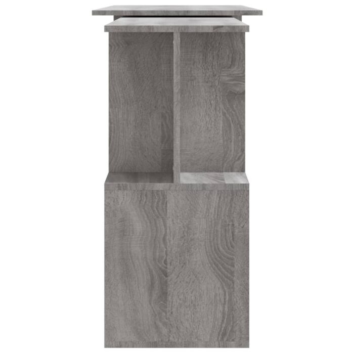 Bureau d'angle Sonoma gris 200x50x76 cm Bois d'ingénierie – Image 5