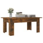 Table basse Chêne fumé 100x60x42 cm Bois d'ingénierie – Image 2