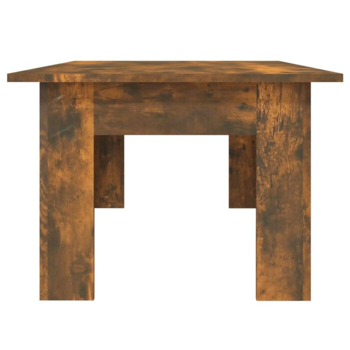 Table basse Chêne fumé 100x60x42 cm Bois d'ingénierie – Image 4