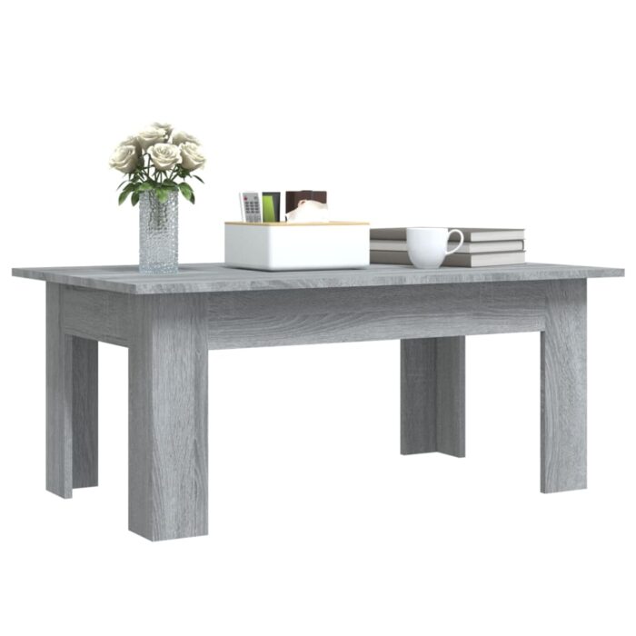 Table basse Sonoma gris 100x60x42 cm Bois d'ingénierie – Image 2