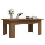 Table basse Chêne marron 100x60x42 cm Bois d'ingénierie – Image 2