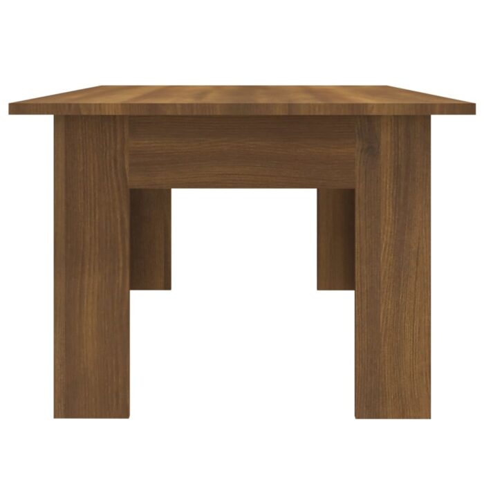 Table basse Chêne marron 100x60x42 cm Bois d'ingénierie – Image 4