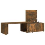 Table basse Chêne fumé 150x50x35 cm Bois d'ingénierie – Image 5