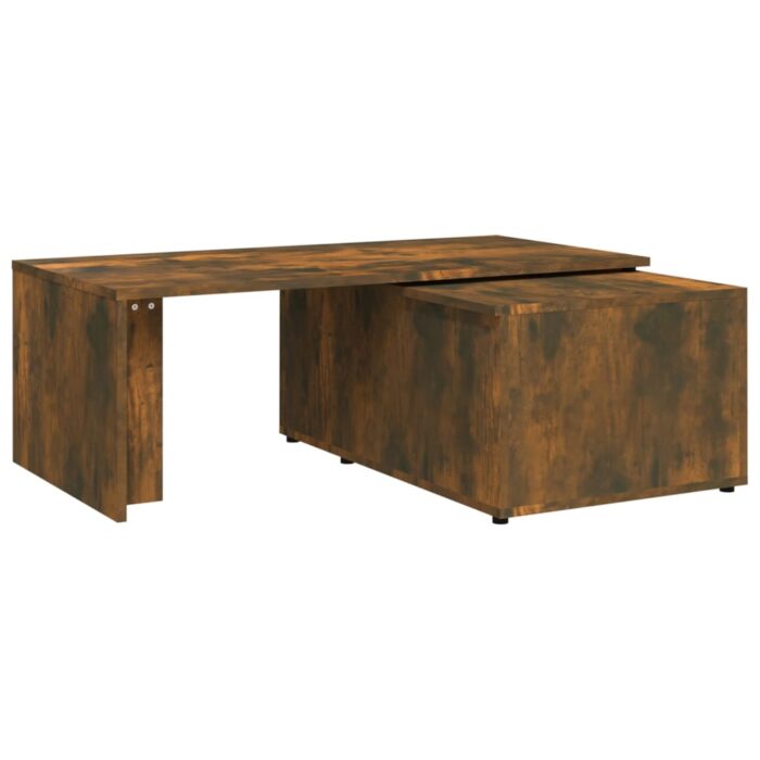 Table basse Chêne fumé 150x50x35 cm Bois d'ingénierie – Image 8