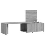Table basse Sonoma gris 150x50x35 cm Bois d'ingénierie – Image 5