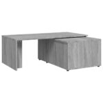 Table basse Sonoma gris 150x50x35 cm Bois d'ingénierie – Image 8