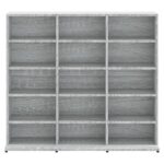 Armoire à CD Sonoma gris 100x23x89,5 cm Bois d'ingénierie – Image 2