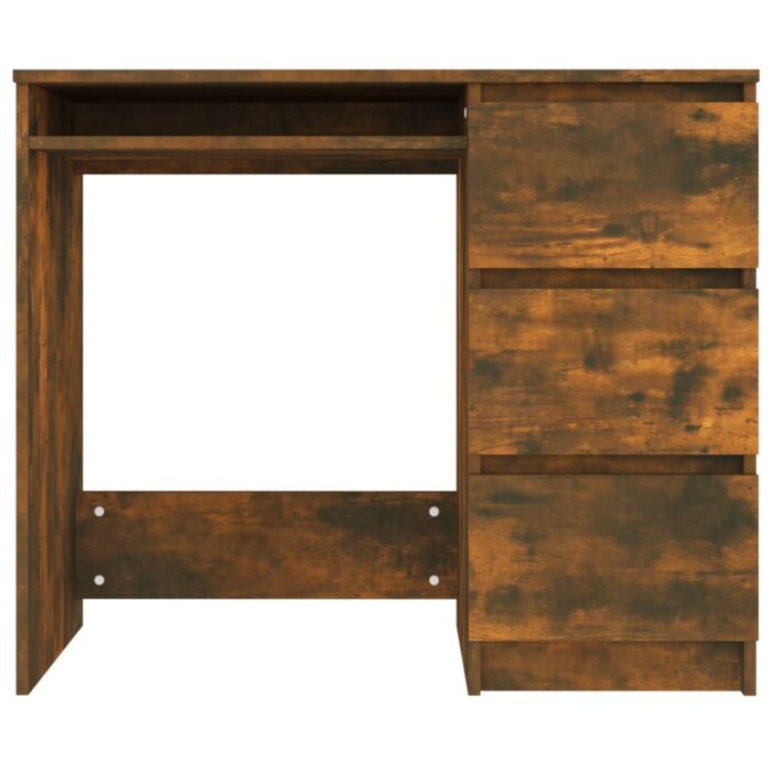Bureau Chêne fumé 90x45x76 cm Bois d'ingénierie – Image 2